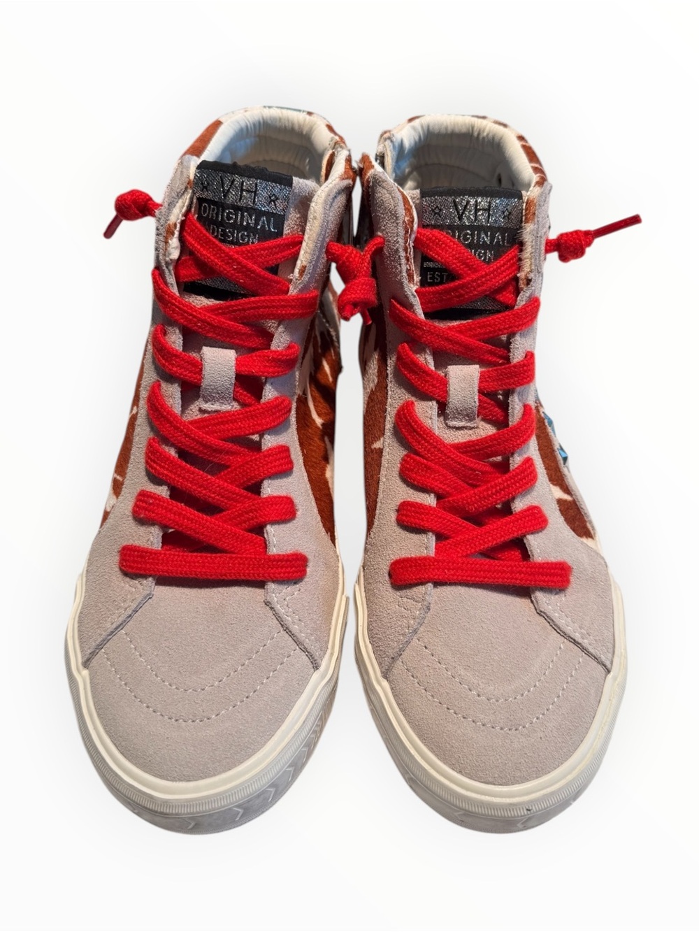 Vintage Havana Catherine High-Top Cow Print Sneakers